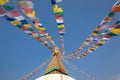 Prayer Flags And The Great Stupa, Boudhanath Royalty Free Stock Photo