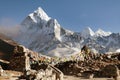 Prayer flags and mount Ama Dablam Royalty Free Stock Photo