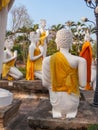 Prayer group statues in Wat Yai Chai Mongkol, Ayutthaya, Thailand Royalty Free Stock Photo