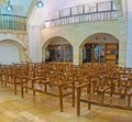 The prayer hall of Eliyahu Hanavi synagogue Royalty Free Stock Photo