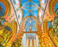 The prayer hall of St Mary Basilica in Krakow, Poland