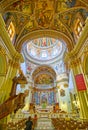 The prayer hall of St Publius church, Floriana, Malta