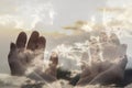 Prayer and hope will be in harmony with heaven Royalty Free Stock Photo