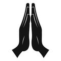 Prayer icon , simple style