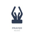 Prayer icon. Trendy flat vector Prayer icon on white background