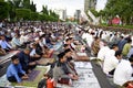 Prayer idul fitri in semarang