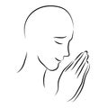 Prayer illustartion vector