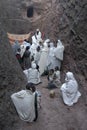 Prayer at the Lalibela Church Royalty Free Stock Photo