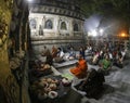 A prayer monk at Mahabodhi temple, Bodh Gaya district, Bihar.