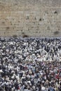 The prayer near Western Wall in Jerusalem Royalty Free Stock Photo