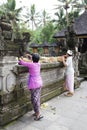 Prayer Offerings at Tirtha Empul Temple, Bali