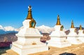 Prayer Pagodas and Meili(Meri) Snow Mountains.