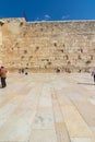 The prayer plaza for men at the Western Wall in Jerusalem Royalty Free Stock Photo