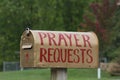 Prayer Requests Mailbox in Gold