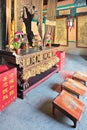 Prayer room at the Daoist Baiyunguan White Cloud temple in Beijing