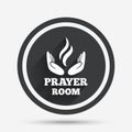 Prayer room sign icon. Religion priest symbol. Royalty Free Stock Photo
