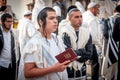 Prayer. Rosh Hashanah, Jewish New Year. It is celebrated near the grave of Rabbi Nachman.Pilgrims Hasidim.