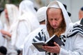 Prayer. Rosh Hashanah, Jewish New Year. It is celebrated near the grave of Rabbi Nachman.Pilgrims Hasidim. Royalty Free Stock Photo