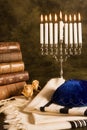 Prayer shawl and hanukkah