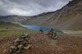 Prayer Stones near chandrataal lake in Spiti Valley