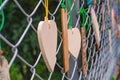 Prayer tags tied to a on the bridge in the Pilok mine village in kanchanaburi City