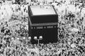 Prayer and Tawaf of Muslims Around AlKaaba in Mecca, Saudi Arabia