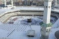 Prayer and Tawaf of Muslims Around AlKaaba in Mecca, Saudi Arabia Royalty Free Stock Photo