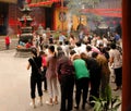 Prayer time at the Jade Buddha Temple