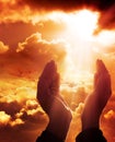 Prayer to heaven Royalty Free Stock Photo