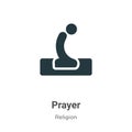 Prayer vector icon on white background. Flat vector prayer icon symbol sign from modern religion collection for mobile concept and Royalty Free Stock Photo