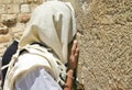 Prayer at Western Wall. Jerusalem, Israel. Royalty Free Stock Photo