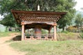 prayer wheel in a buddhist monastery (chimi lhakhang) in lobesa in bhutan