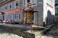 Prayer wheel on the way to Namche Bazaar.