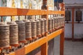 Prayer Wheels of Boudhanath Stupa Royalty Free Stock Photo