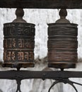 Prayer wheels with Chenrezig mantra, Nepal