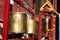 Prayer wheels at the Gandantegchinlen Monastery in Ulaanbaatar