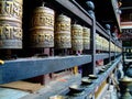 Prayer wheels, Hiranya Verna Mahavihar, Patan (Lalitpur), Nepal