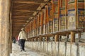 Prayer wheels, Labrang monastery, Xiahe, China Royalty Free Stock Photo