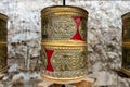 Prayer Wheels of Lamayuru Monastery of Tibet Buddhism Temple Royalty Free Stock Photo