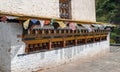 Prayer wheels and payer flags - Bhutan