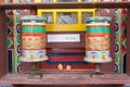 Prayer wheels at the Pemayangtse Monastery, Sikkim, India