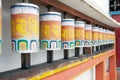 Prayer wheels at the Phodong Monastery, Gangtok, Sikkim, India