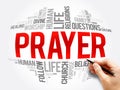 Prayer word cloud collage Royalty Free Stock Photo