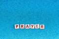 Prayer word on stone Royalty Free Stock Photo