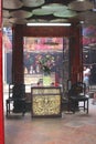 Prayers in smoky Buddhist Tin Hau temple, Hong Kong