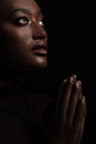 Praying african woman Royalty Free Stock Photo