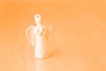 Praying angel ceramic doll. Royalty Free Stock Photo