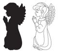 Praying Angel. Royalty Free Stock Photo