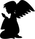 Praying Angel in Silhouette