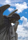 Praying angel - statue Royalty Free Stock Photo